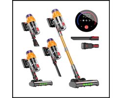 Steelstofzuiger Snoerloos 550W - Handstofzuiger - 50KPa Zuigkracht - LED Touchscreen - Uitneembare Accu - Lichtgewicht Draadloze Stofzuiger - 40 Min Werktijd - 3 Zuigstanden