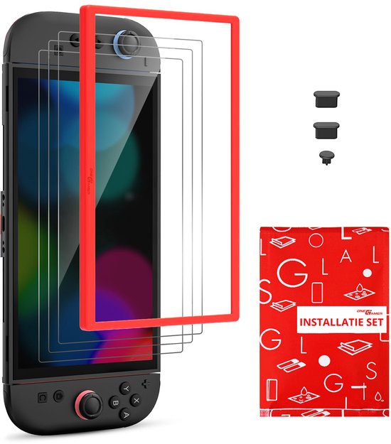 Lot de 2 protections d'écran pour Nintendo Switch 2 - Tempered Glass 9H - Compatible avec station d'accueil - Avec kit d'installation