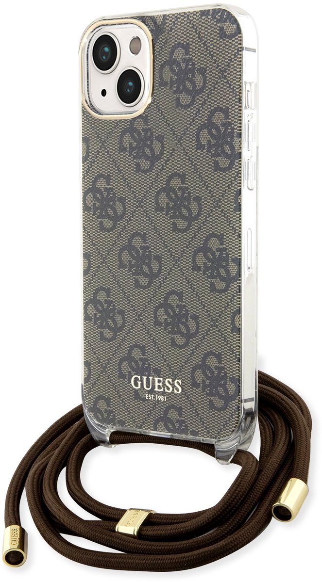 Guess 4G Printed Crossbody Back Case - Apple iPhone 15 (6.1") - Bruin