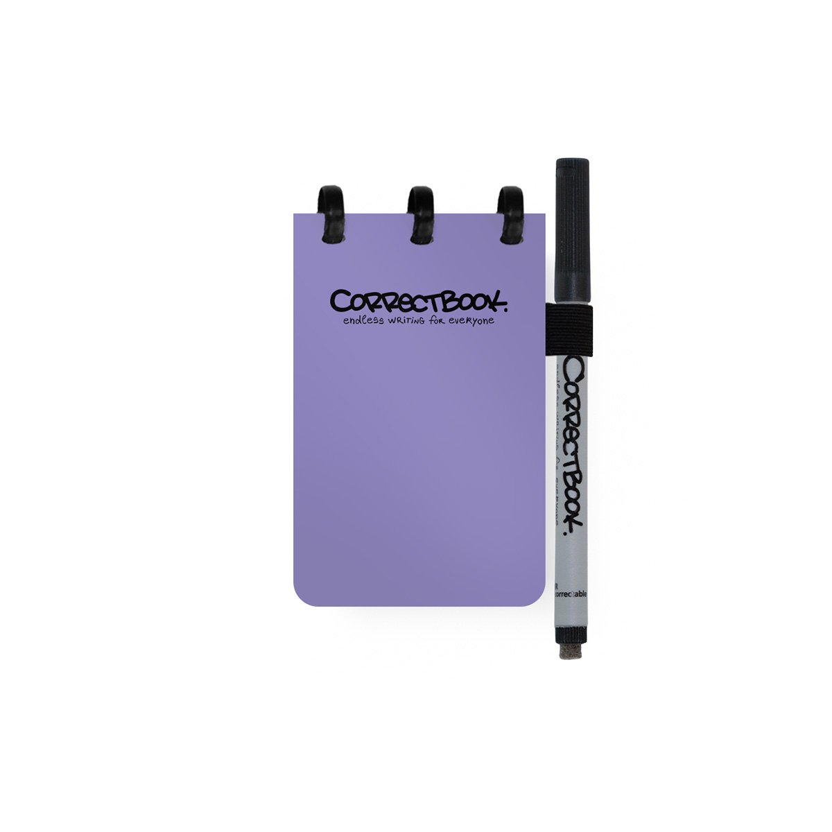 Correctbook a7 uitwisbaar notitieboek - petunia purple - mix (lijntjes/blanco) - herbruikbaar schrift - inclusief pen & wisdoekje - pocketformaat