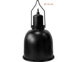 Repto Dome E27 Zwart - 14 cm - Terrarium Warmtelamp Kap