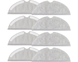 8 stuks - Dweildoeken - geschikt voor Roborock Q7 / Q7+ / Q7 MAX+ / S50 / S5-serie / S6-serie / T4-serie / T6-serie / T7 / T7 PRO / T8 - Wasbare Dweildoek - dweilpads vervanging - microvezeldoekjes