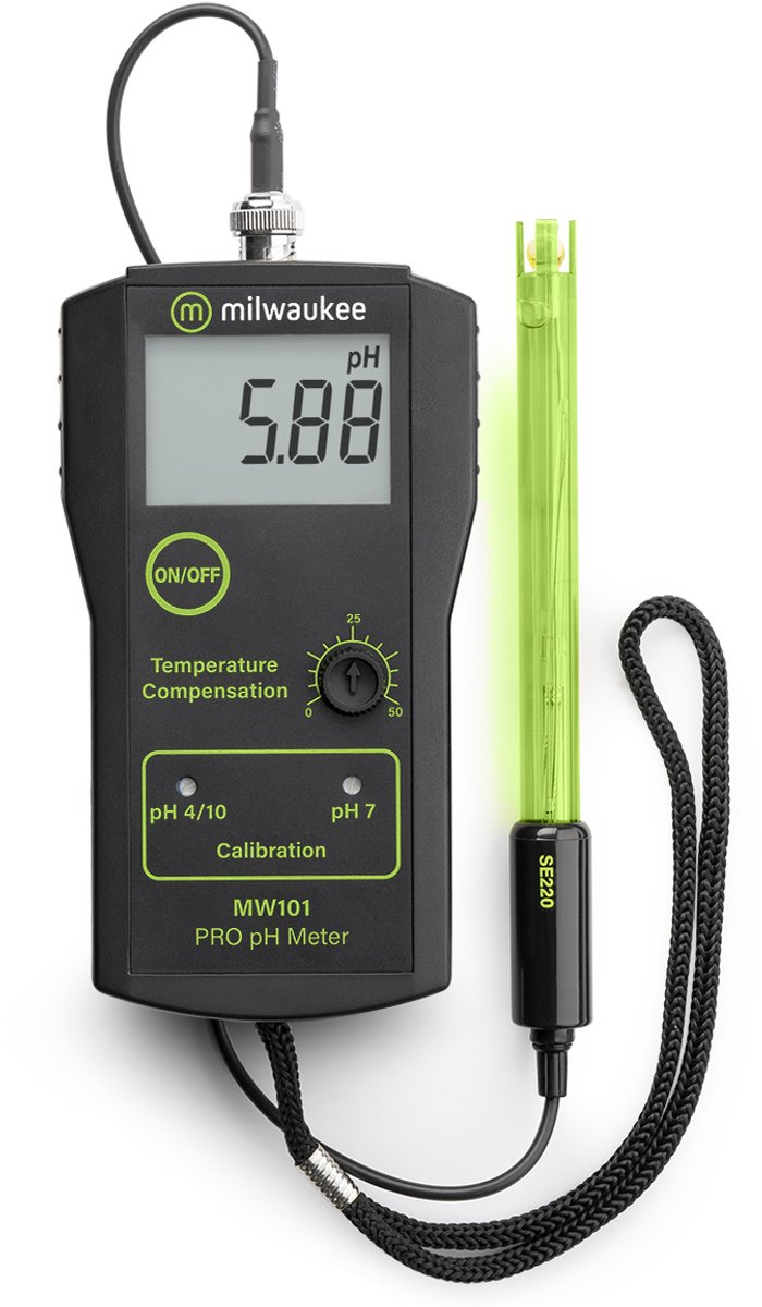 Milwaukee MW101 PRO pH-meter aquarium vijver tuin kweker zwembad