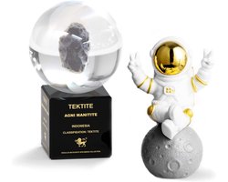 Meteoriet kristallen bol met standaard Ø 60 mm Campo del Cielo | Agni Manitititite| glazen bol met echtheidscertificaat en doos om cadeau te geven, Durchmesser 60mm, Acryl, Cintamani Stone