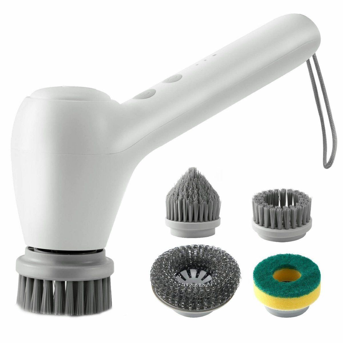Elektrische spin-scrubber, snoerloze spin-scrubber met 4 vervangbare borstelkoppen