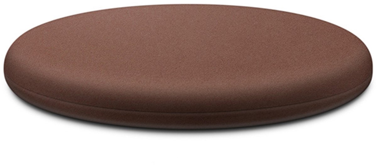 Stoelkussens Set - Zitkussens Rond - Comfortabel Zitten - Traagschuim Vulling - 35cm Diameter - Bruin