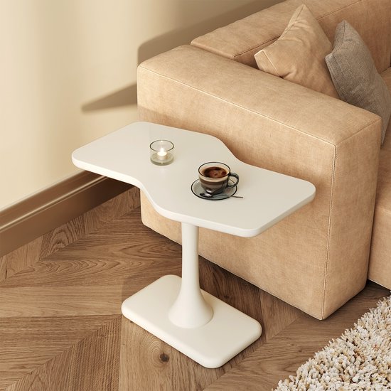 Guyii Bijzettafels - Zijtafel Onregelmatige 60 cm - thuis kantoor - Ruimtebesparende Een kleine theetafel