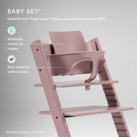 Stokke Tripp Trapp Baby Set2, Heather Mauve - 2024 versie - Leeftijd 6-36 maanden - Verander de Tripp Trapp stoel in een comfortabele kinderstoel van Stokke — afbeelding 5