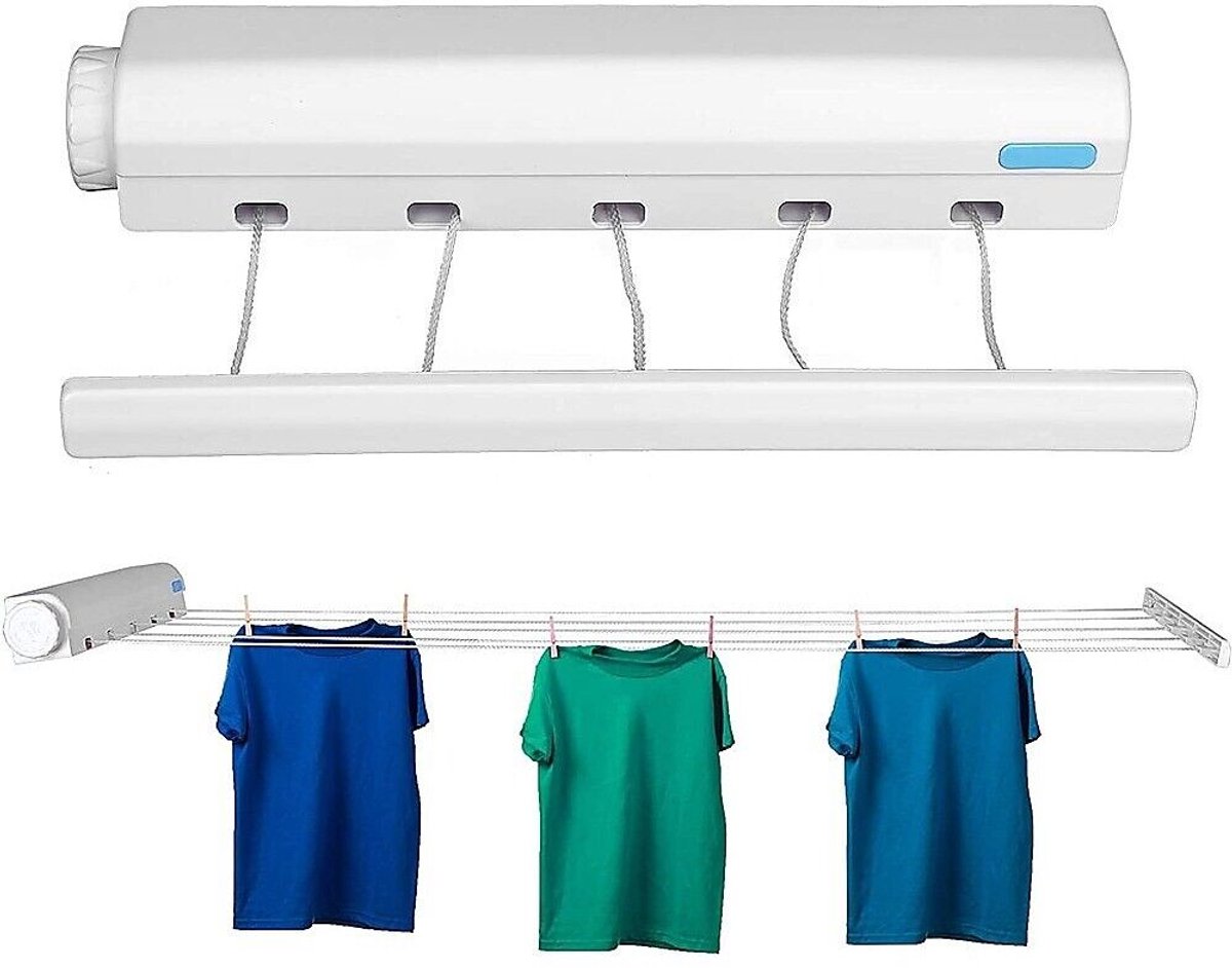 Uittrekbare waslijn 5 lijnen 18 meter hangruimte kledinghanger