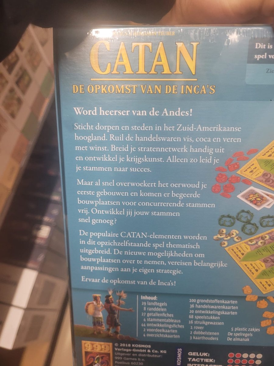 999 Games - Catan: De Opkomst van de Inca's Bordspel — afbeelding 4