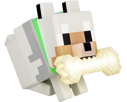 Minecraft Wolf GloBuddies 3D Kleur Veranderend Licht, Officieel Gelicentieerde LED Nachtlamp, Tik om Kleur te Veranderen, Gaming Merchandise, Op Batterijen Aangedreven – Paladone