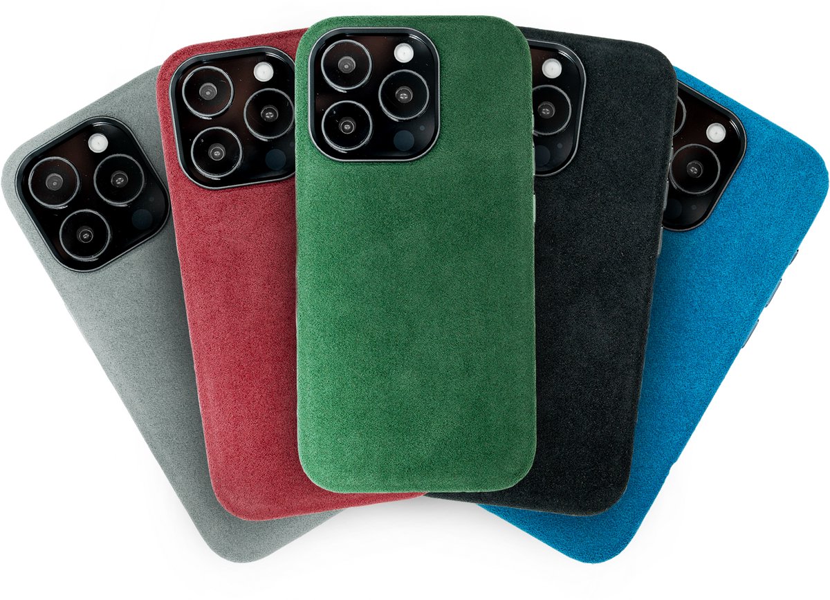 Veltrixx Apple iPhone 12 Pro Max – Hoesje voor mobiele telefoon – Alcantara case – MagSafe & Shockproof Bescherming – Emerald Green