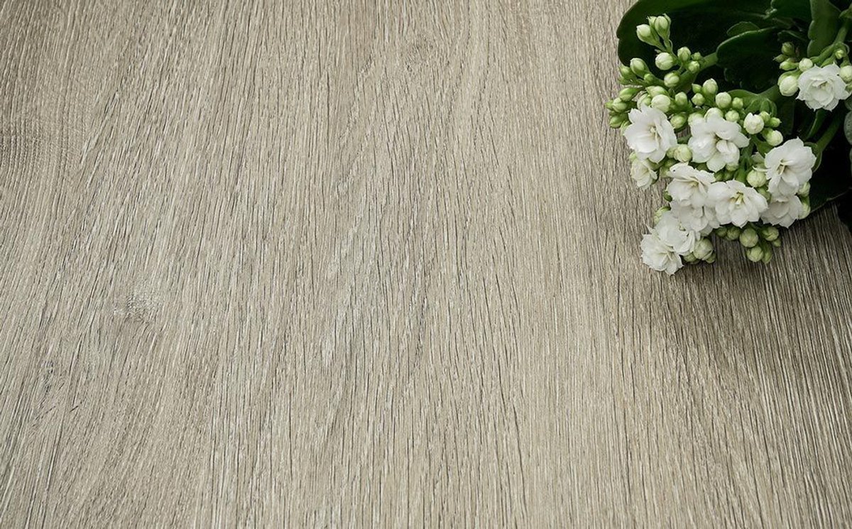 VNSTRA Wrapfolie Keuken & Interieur | Bleached Grey Houtlook | Zelfklevende, Krasbestendige Keukenwrap Folie | 122x100cm | Realistische Houtnerf | Voor Meubels, Wanden & Keukenkastjes | Easy DIY