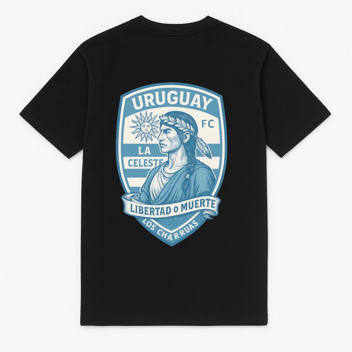 FC Eleven - Uruguay Los Charruas Heavy T-Shirt – Zwart