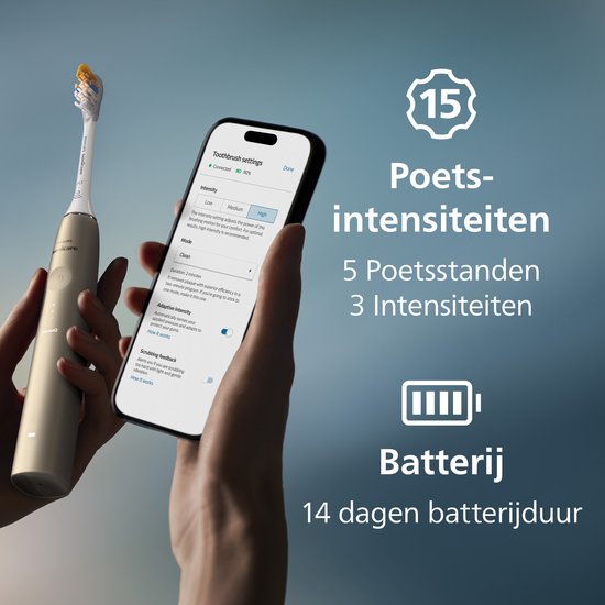 Philips Sonicare DiamondClean Prestige 9900 - Elektrische tandenborstel met SenseIQ - AI- Champagne - HX9992/11