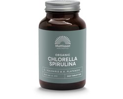Mattisson - Biologische Spirulina Chlorella Tabletten 500mg - Vegan & Biologisch - 240 Tabletten