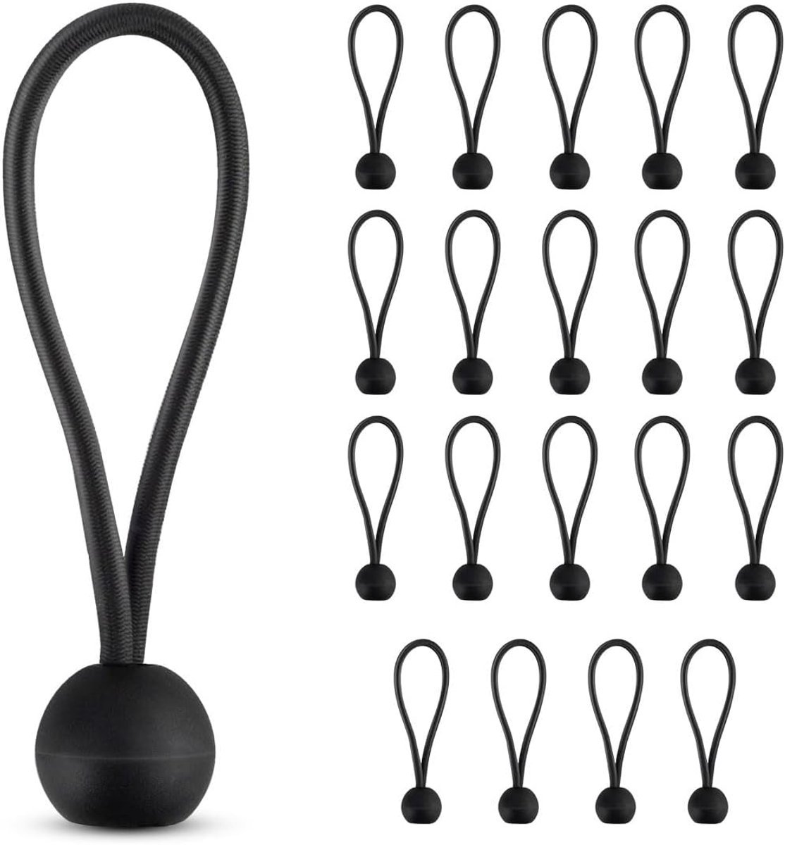 Sferisch Elastisch Touw - 20 Stuks - Partytent Elastiek Met Balletje - Tent Elastiek - Elastiek Met Bol - Elastisch Touw Met Bal - Voor Het Effectief Vastzetten Van Tenten, Zeilen, Luifels, Slaapzakken, Huishoudelijke Artikelen