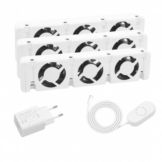 Foto: Avoid radiator ventilator triple 3 stuks stille radiatorventilatoren sneller warm meer comfort tot 22 energiebesparing magnetisch simpel te plaatsen