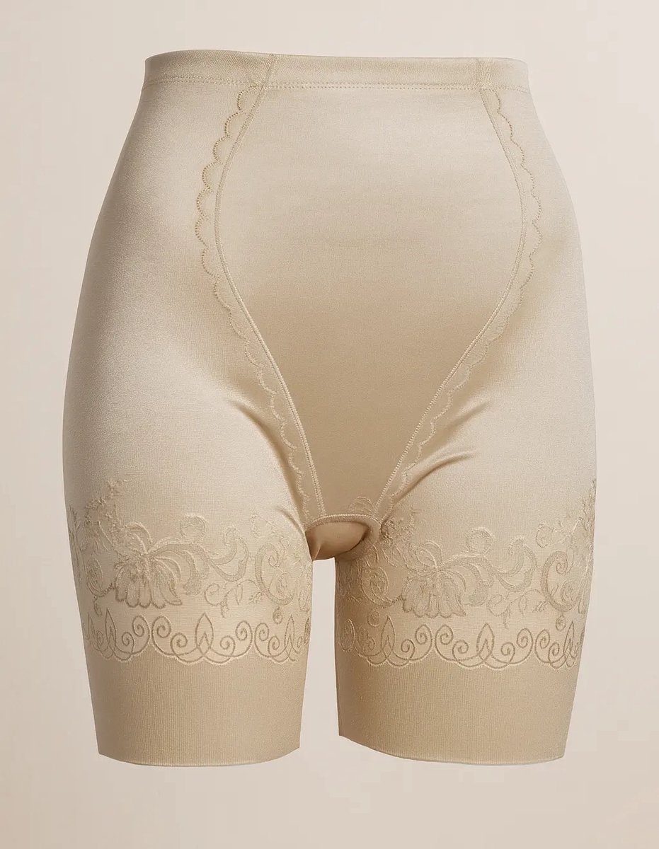 J&C corrigerende dames boxershort met kant - 3XL - Beige