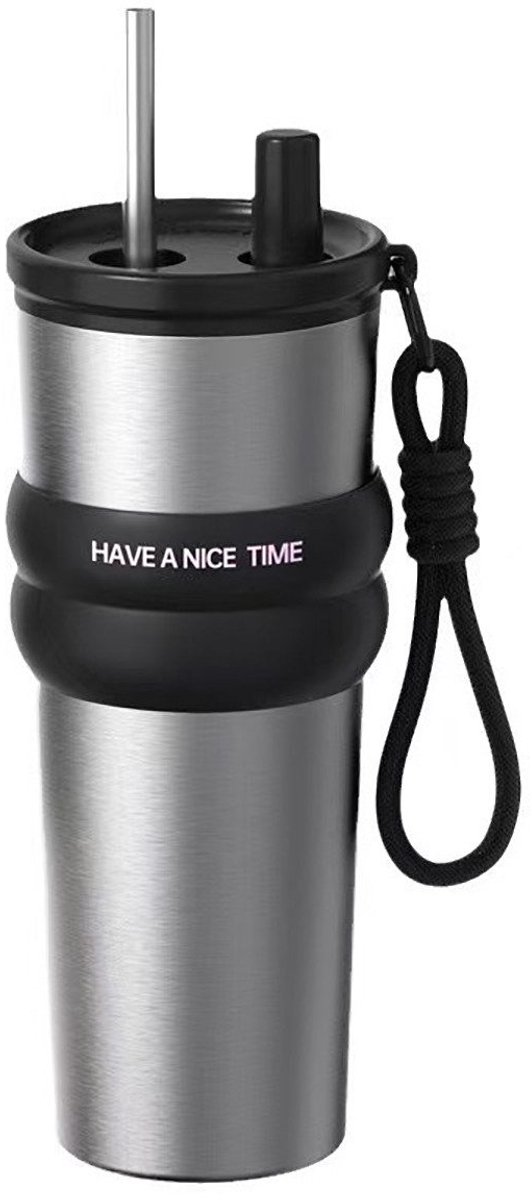IBETTERTEC - Thermobecher Travel Mug Classic - met 360°-rietsje -316L roestvrij staal - inhoud van 710 ml - houdt 6 uur warm