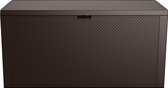 Keter - Coffre de rangement extérieur, marron, capacité 270 litres, 118 x 45 x 57 cm