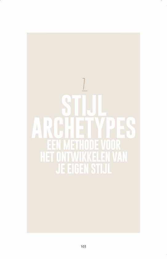 Titelpagina met de tekst 'Stijl Archetypes' en 'Een methode voor het ontwikkelen van je eigen stijl'.