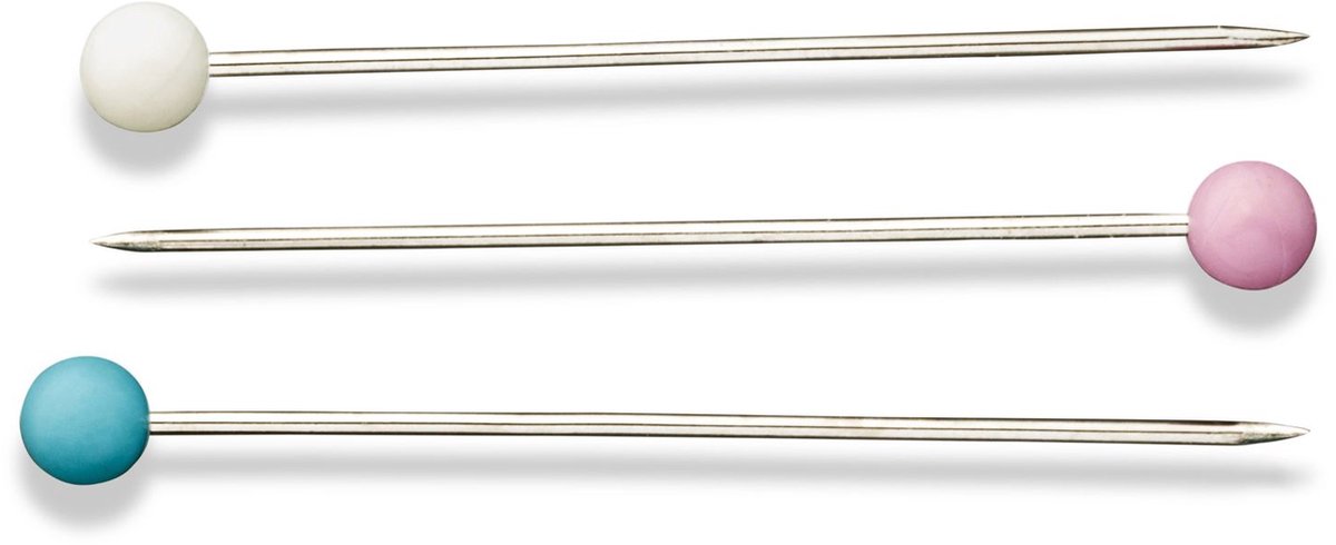 Macraméspelden staal 1,15 x 55 mm zilverkleurig-assorti kleuren 10 st. - Glas- en kopspelden - Prym