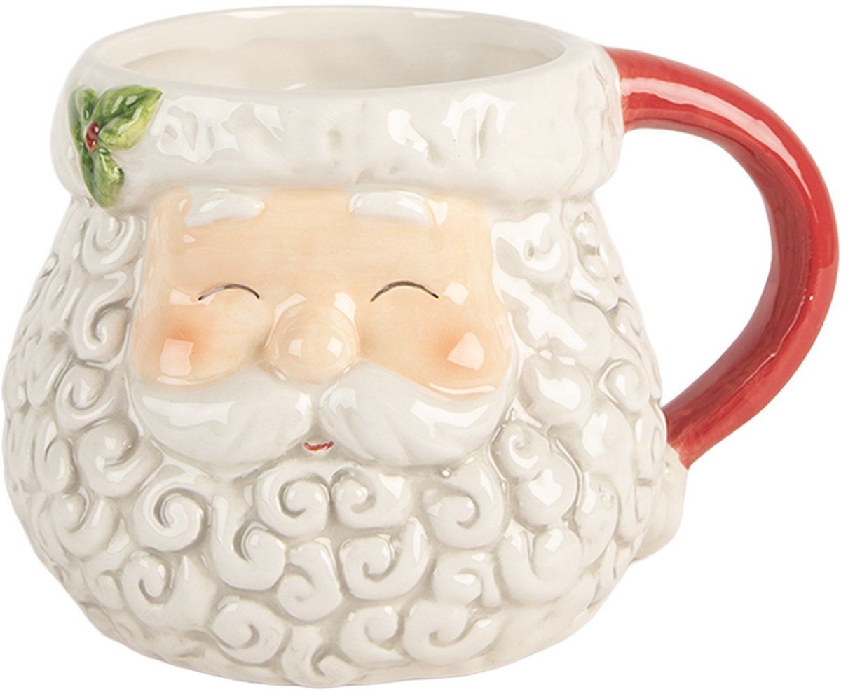 Clayre & Eef Mok Kerstman 550 ml Wit Keramiek
