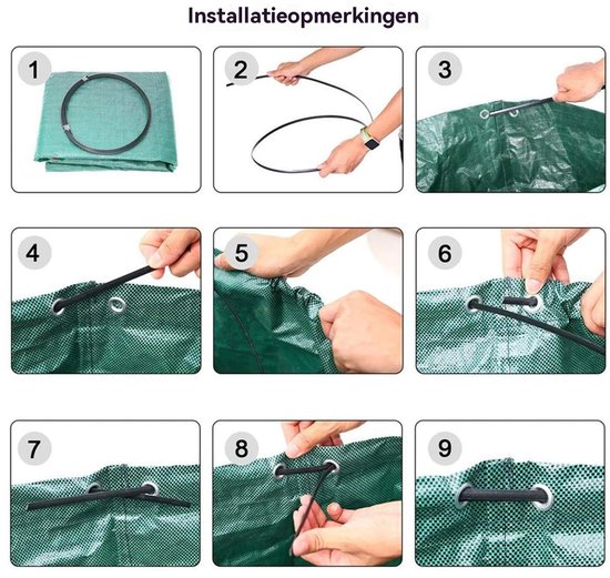 Duurzame Tuinzak - PP Materiaal - Voor Buiten Tuin - Blad En Onkruid Afvalzak - Takken En Tuinafval Verzameling van Merkloos	 — afbeelding 2