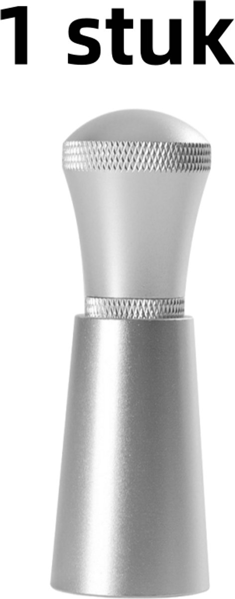 1 st - Koffiedispenser - Koffiedispenser - Met voet - Geagglomereerde mengpoedernaald - Zilver