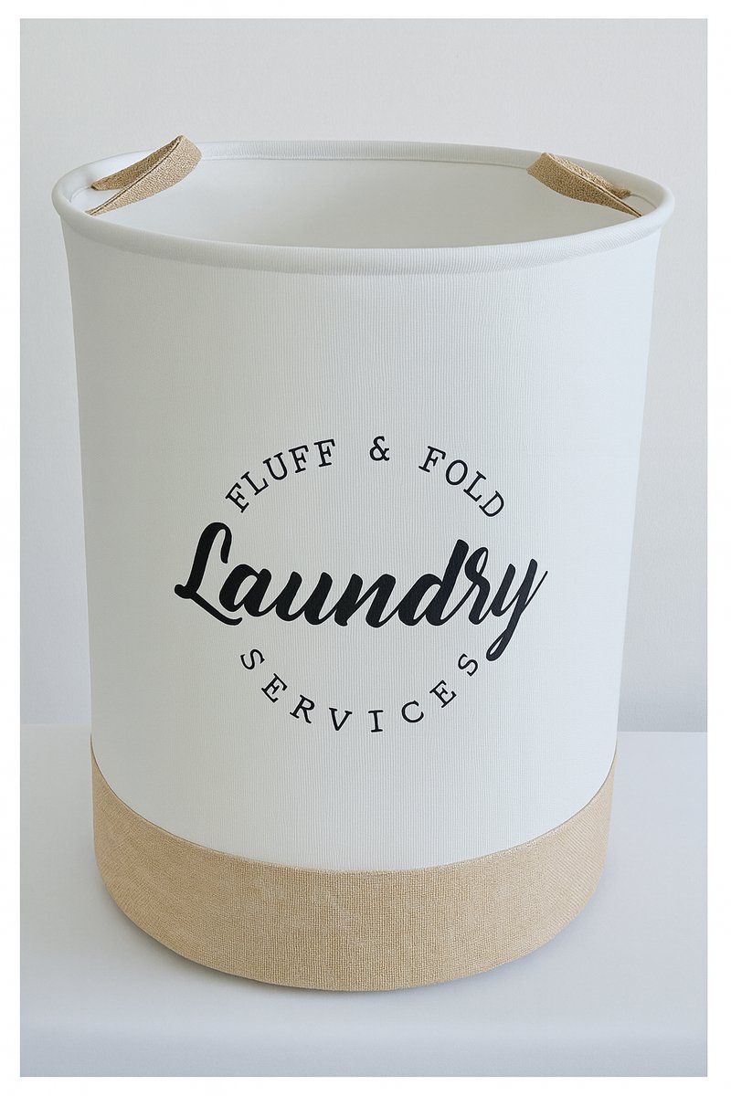 SUNMOOL Wasmand - Waszak - Laundry bag - Laundry basket - Opvouwbaar - 40x50cm - 60Liter - Beige