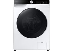 Samsung WD90DG6G94BKU4, Voorlader, Vrijstaand, Wit, Links, Zwart, Draaiknop, Touch
