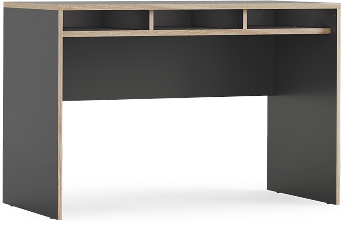 Vicco Tetrix Bureau – 112 x 55 cm met 3 compartimenten Antraciet