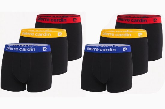 Pierre Cardin Heren Boxershorts 6-pack – Black Edition – Zwart