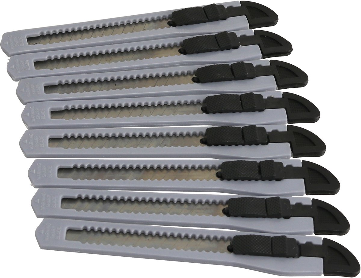 MASTERPROOF Universeel mes met afbreekmessen, 9 mm, 8 stuks