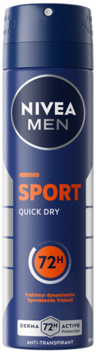 NIVEA Men Deodorant Spray Sport - 3 x 150 ml - Voordeelverpakking