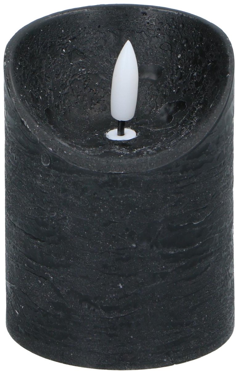 Arti Casa LED Kaars - Bewegende Vlam - 7 x 9 cm - Zwart