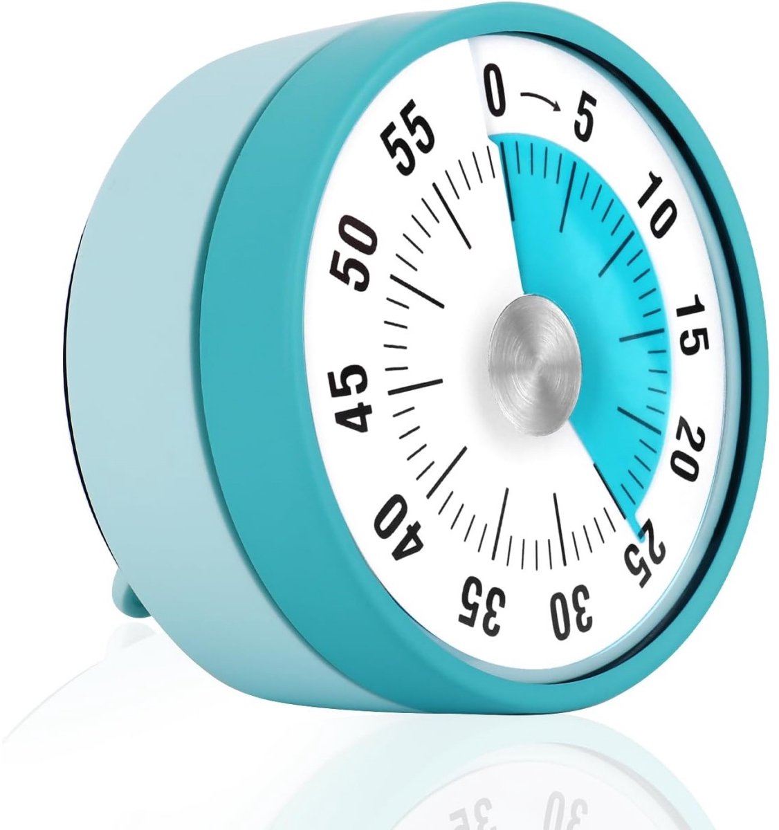 EXCITAT Timer - Visuele timer - Met beschermhoes - Aftellen tot 60 minuten - Tijdmanagementtool - Met opvouwbare standaard - Geschikt voor kinderen en volwassenen - Geschikt voor koken, fitness en werk - Blauw
