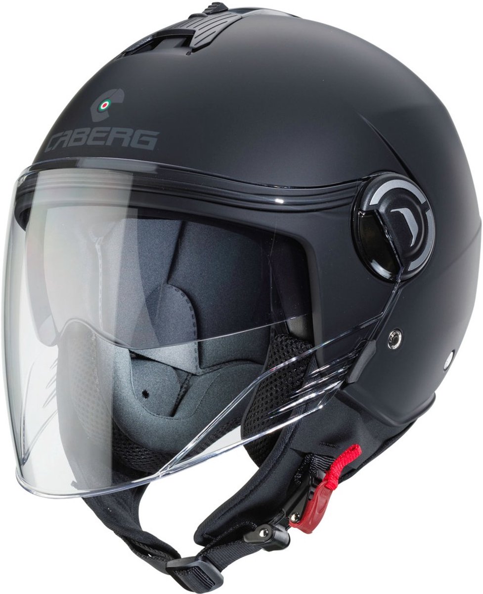 Caberg Riviera-X - Mat Zwarte Motor en Scooter Jethelm met ingebouwd zonnevizier - Maat XL (60 t/m 61 cm hoofdomtrek) - ECE 22.06 Gekeurd