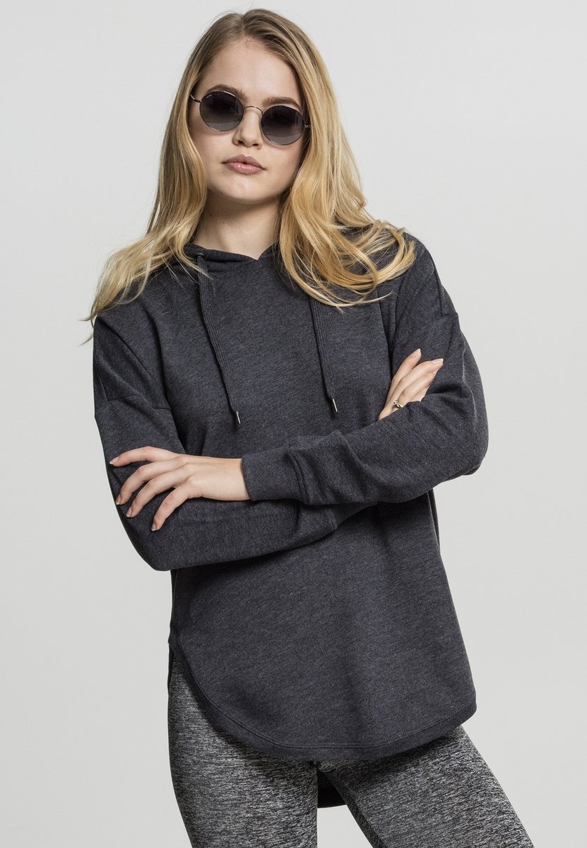 Urban Classics Oversized Terry Hoodie Dames Trui met capuchon XS Grijs