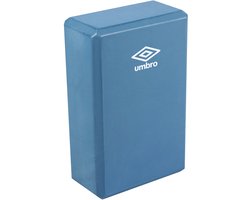 Umbro Yogablok - Sportblok - 23 x 15 x 7,5 cm - Lichtgewicht - Glad en Zacht Oppervlak - Pilates Blok - Rekoefeningen - Ondersteuning bij Yoga en Stretching - Blauw
