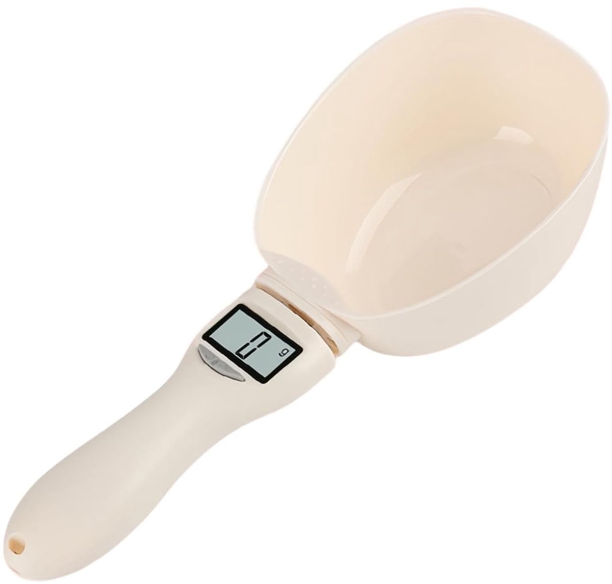 EXCITAT Digitale maatlepel - Bloemlepel - Voor het koken en wegen van ingrediënten - Wit