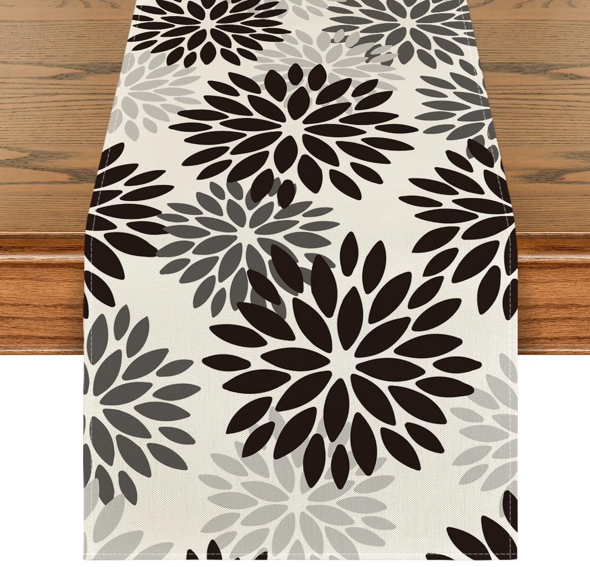 Tafelloper - Dahlia Halloween - Voor seizoensgebonden herfst, keuken en feestdecoratie binnen - 40x180 cm