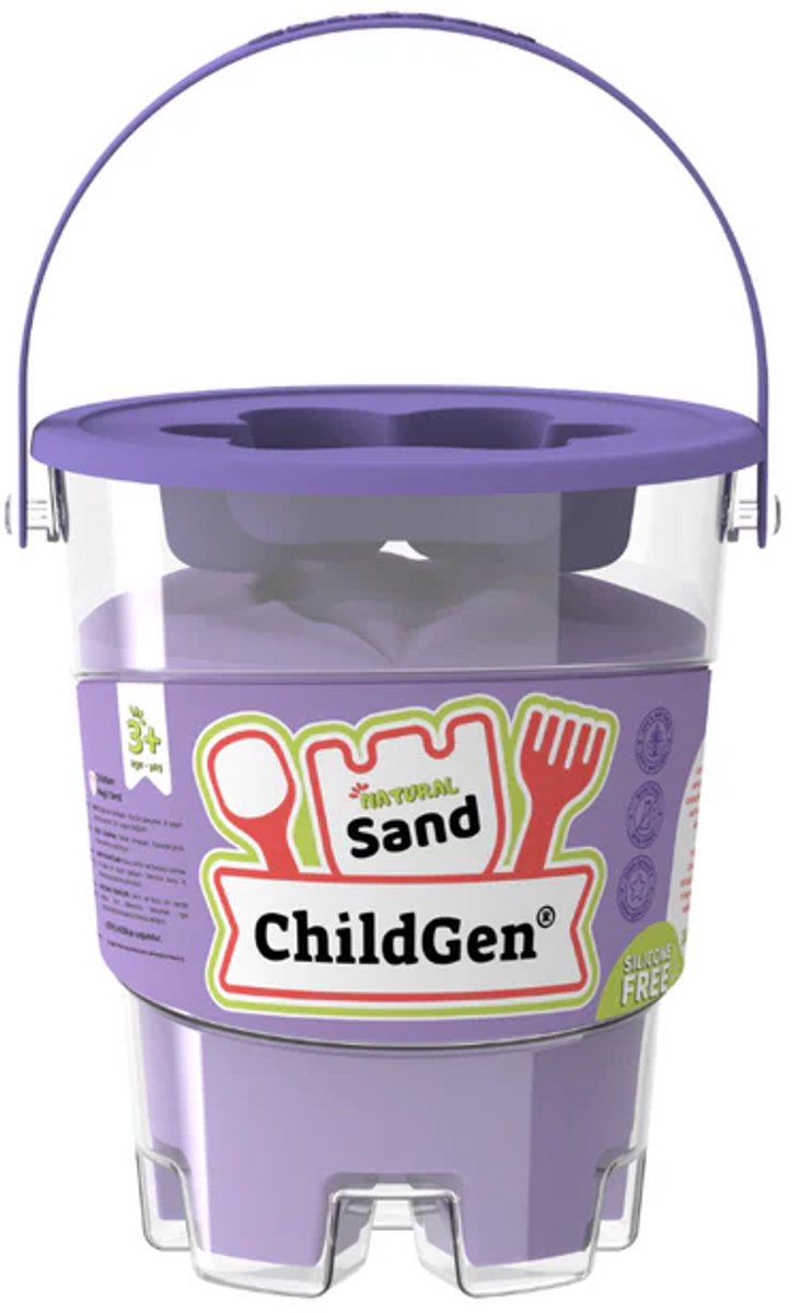 ChildGen - Magic sand - zand - 500 gram - Paars- met zandvormpje - speelzand - 100% natuurlijk