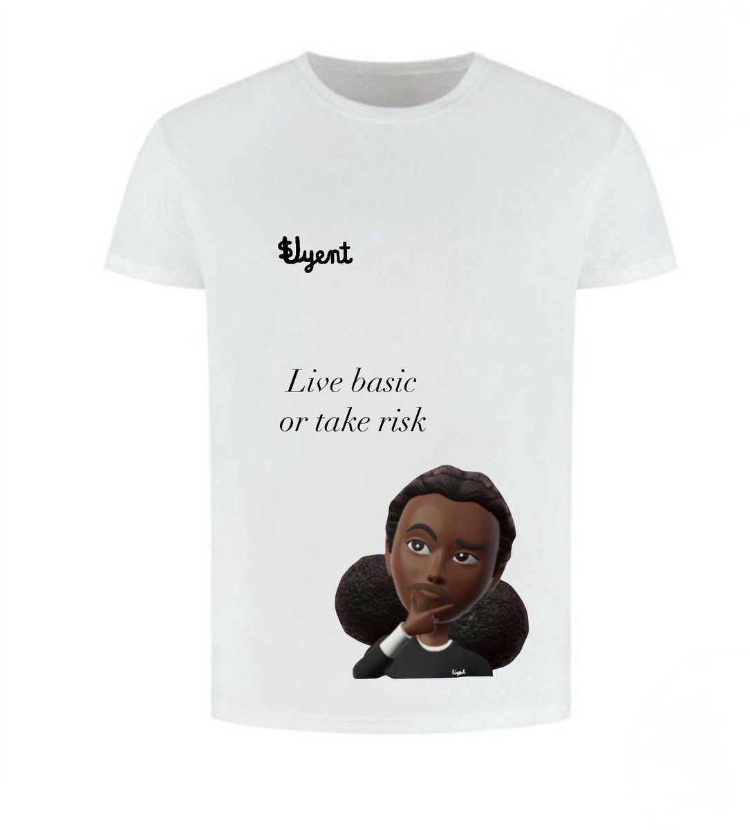 Svyent T-shirt avatar thinking live basic or take risk / size L