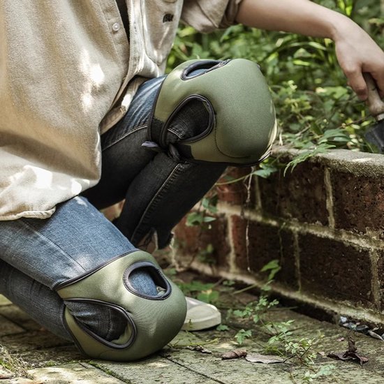 1 paar - Kniebeschermers - Tuinieren - Spons Elastisch - Verstelbaar - Zacht en comfortabel - Zwart van Kinzo Garden — afbeelding 3