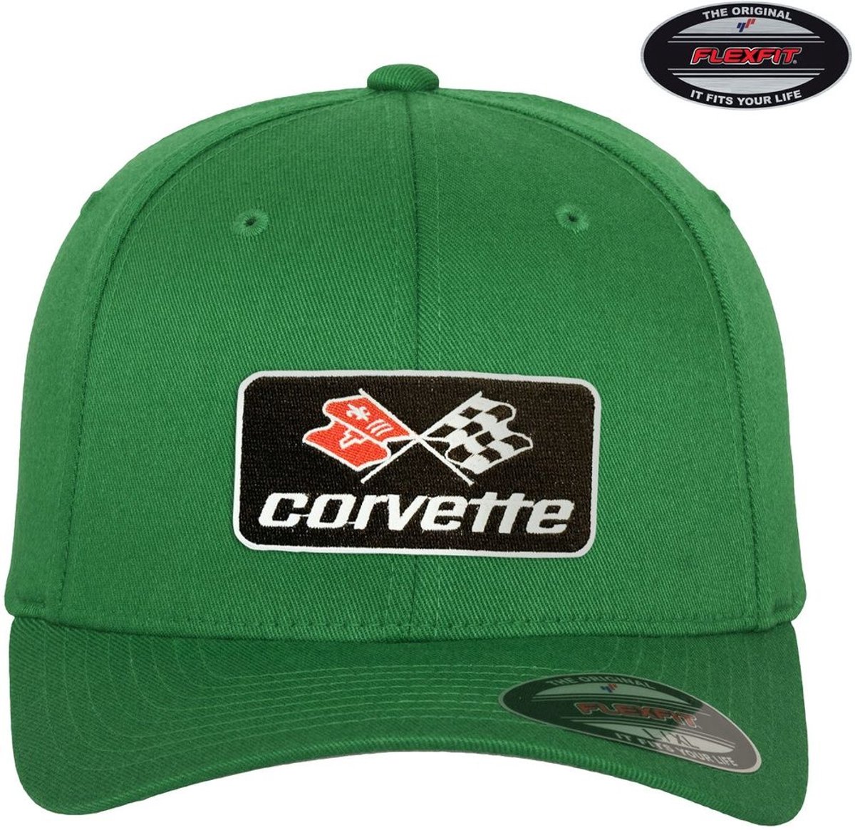 Corvette Cap C3 Patch Flexfit Cap GM-92-CORV9901-CB62 Green-L/XL