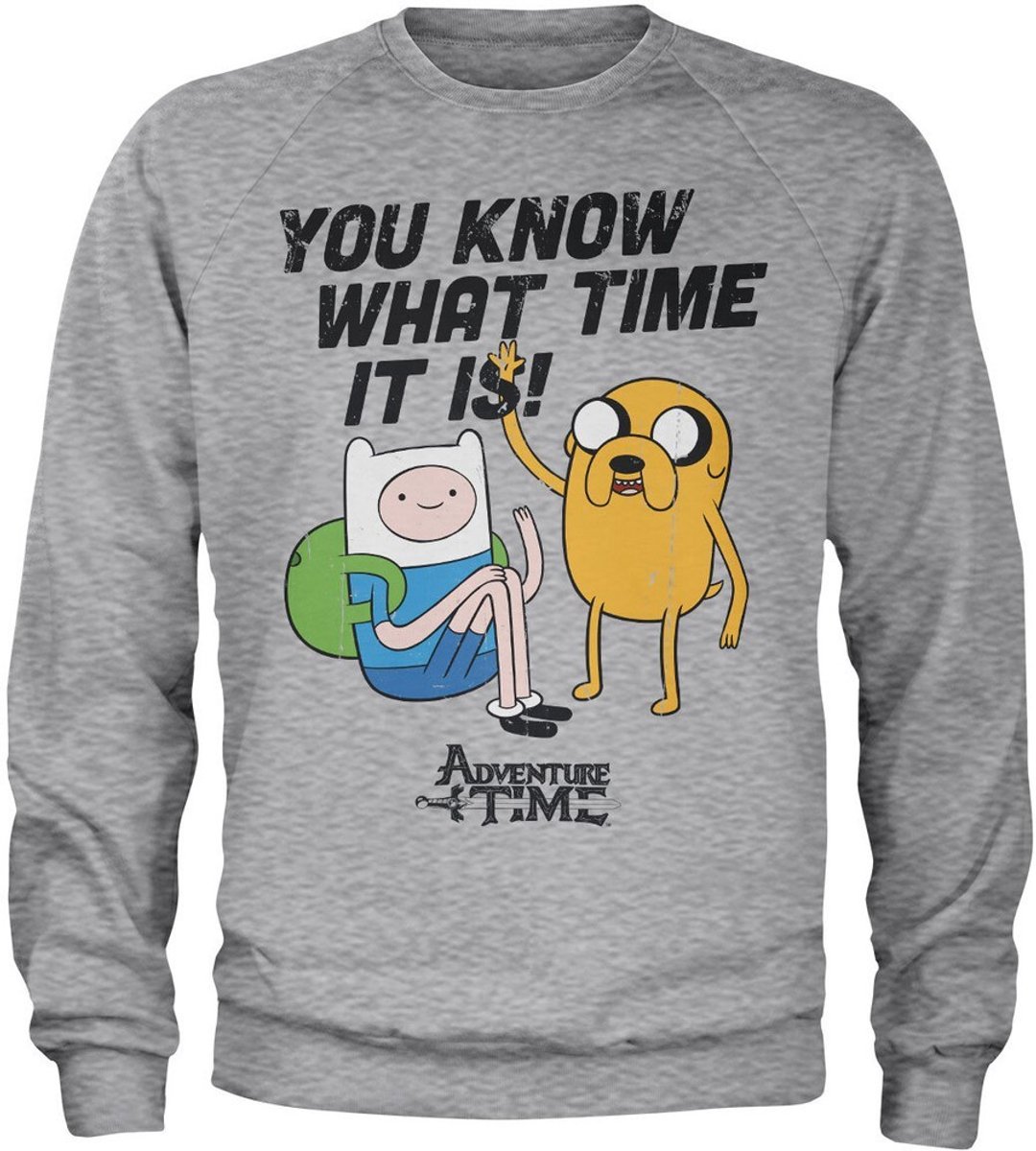 It'S Adventure Time -sweatshirt, heathergrijs