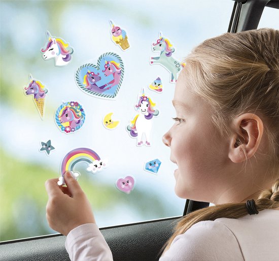 Gabby's Poppenhuis Totum 45 raamstickers verplaatsbare stickers niet permanent - educatief speelgoed junior vanaf 3 jaar - voor thuis en op reis vakantie - Gabby's Dollhouse