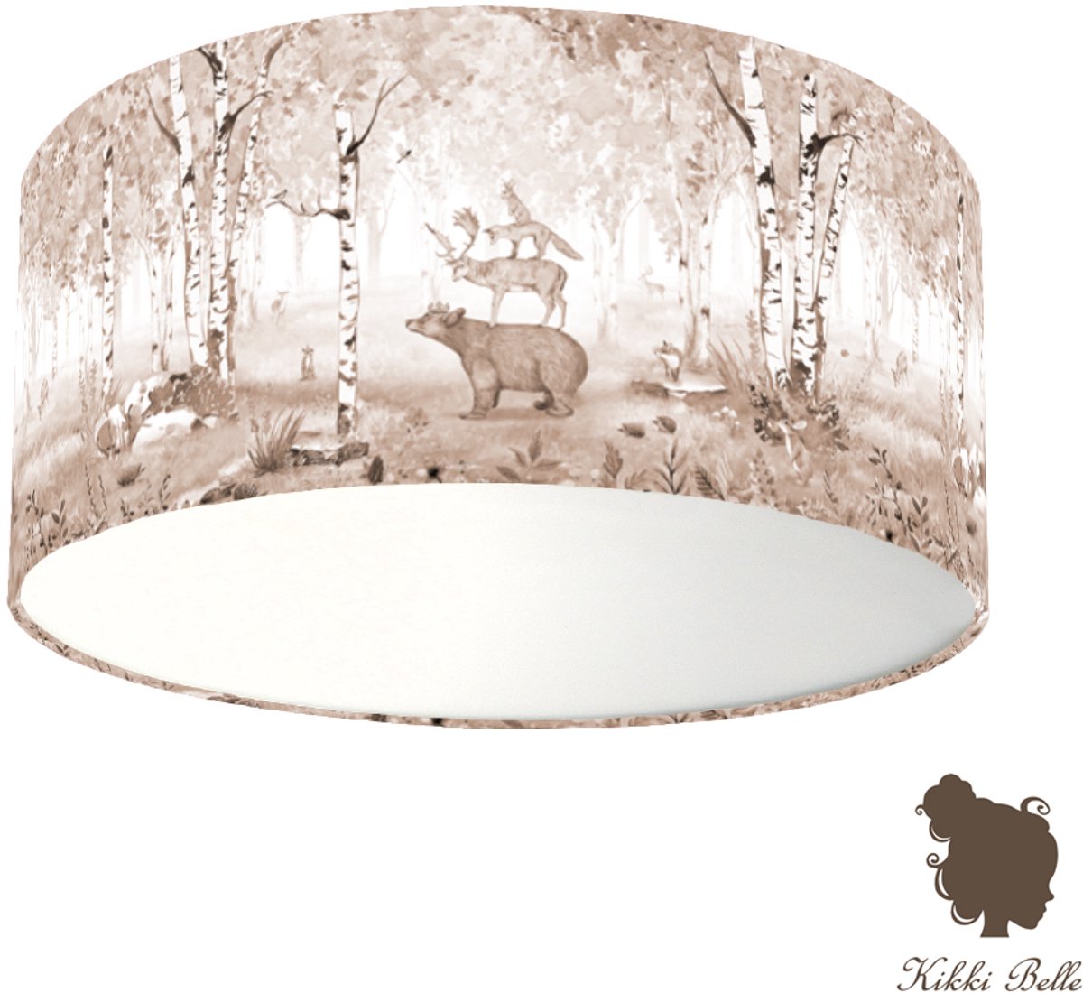 Plafondlamp Bear King Brown Kikki Belle- sfeerverlichting-bosdieren-beer-kinderkamer-incl diffuser-incl plafondfitting
